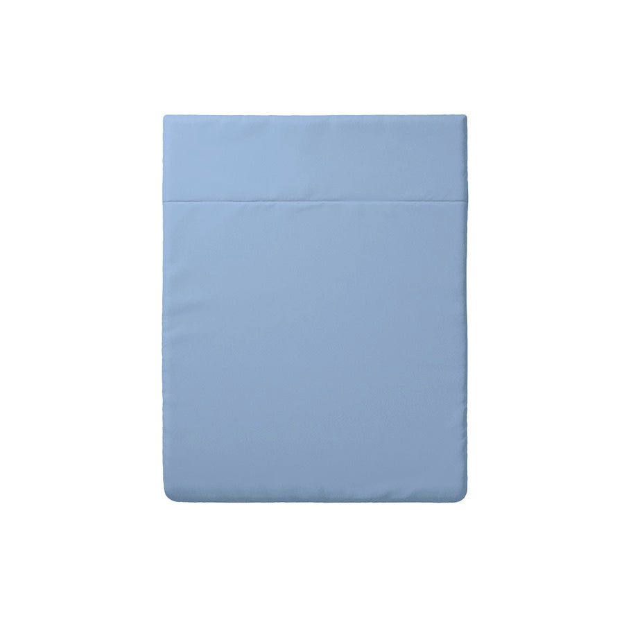Flat sheet cotton satin - Light blue