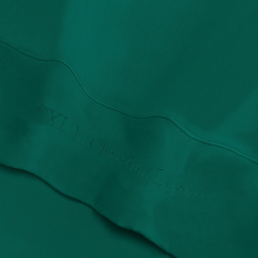 Flat sheet cotton satin - Uni 1 baratta Green 02
