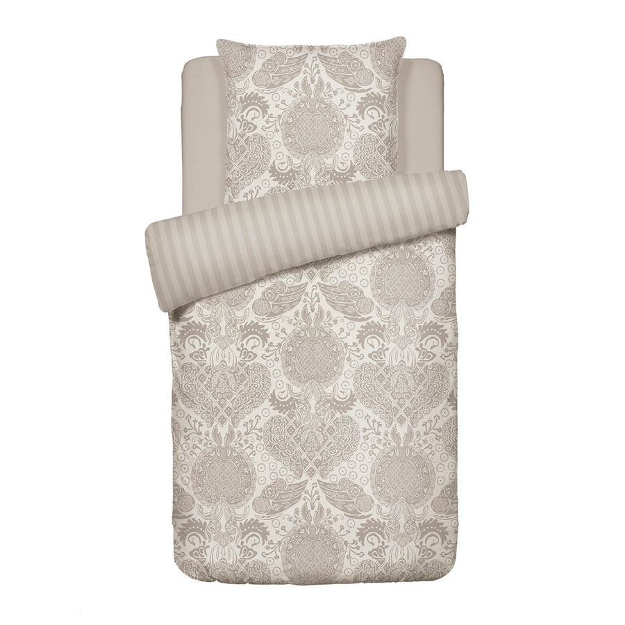 Duvet cover + pillowcase(s) cotton satin - Arles Taupe