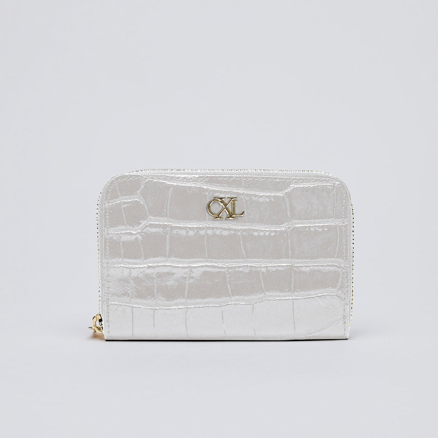 Small croco leather wallet - Tuilerie