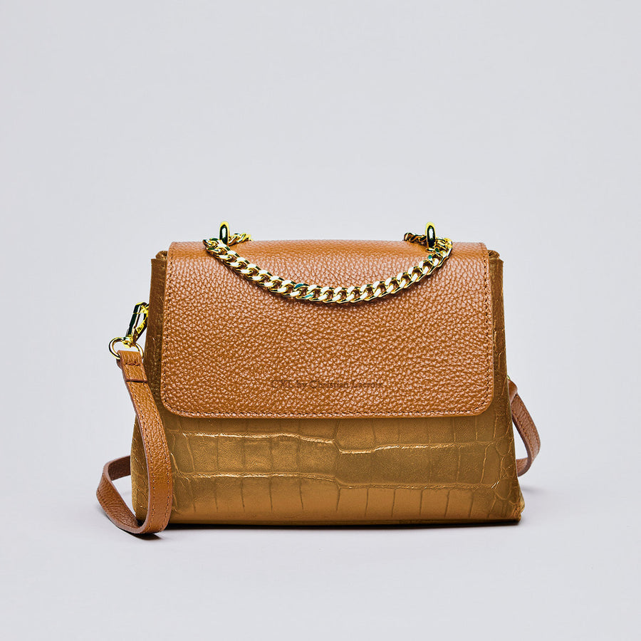 Croco leather crossbody bag - Cremieux
