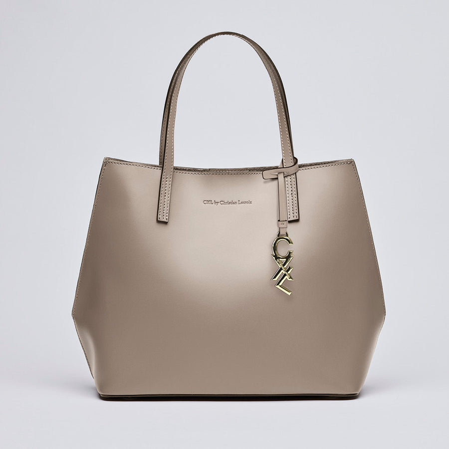 Leather handbag with removable pouch - Rivoli