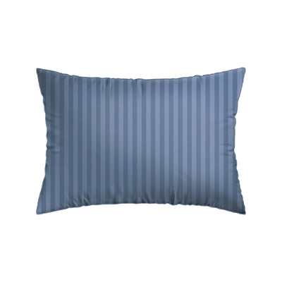 Pillowcase(s) in cotton satin - Dobby stripe blue