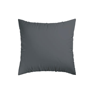Pillowcase(s) in cotton satin - Dobby stripe dark grey