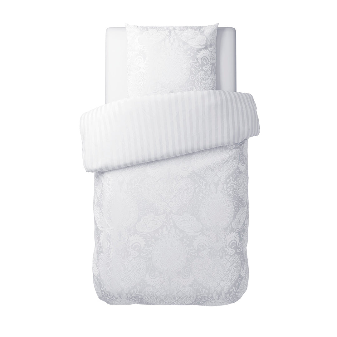 Duvet cover + pillowcase(s) in cotton satin - Jacquard woven