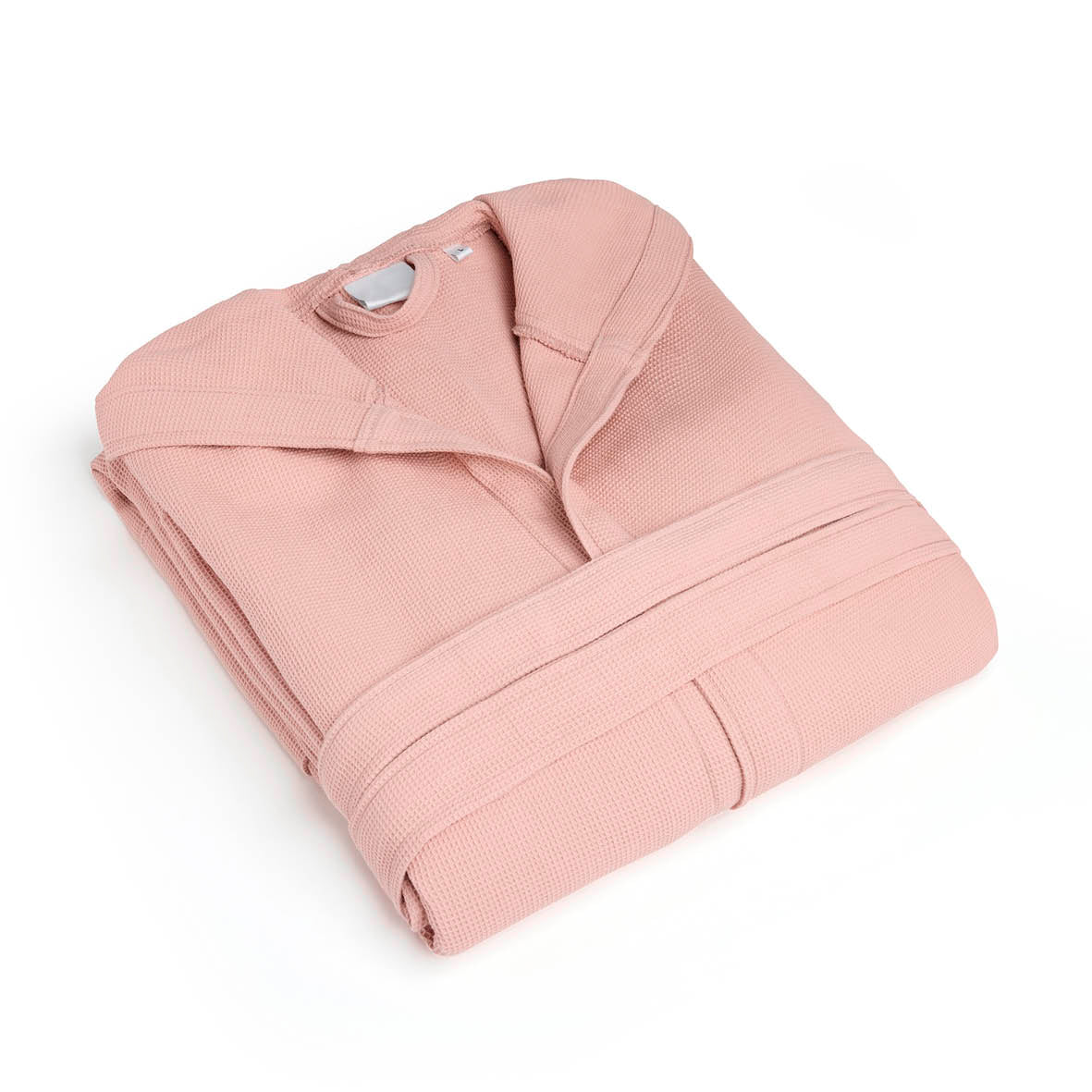 Hooded bathrobe - Nid d'abeille Pink