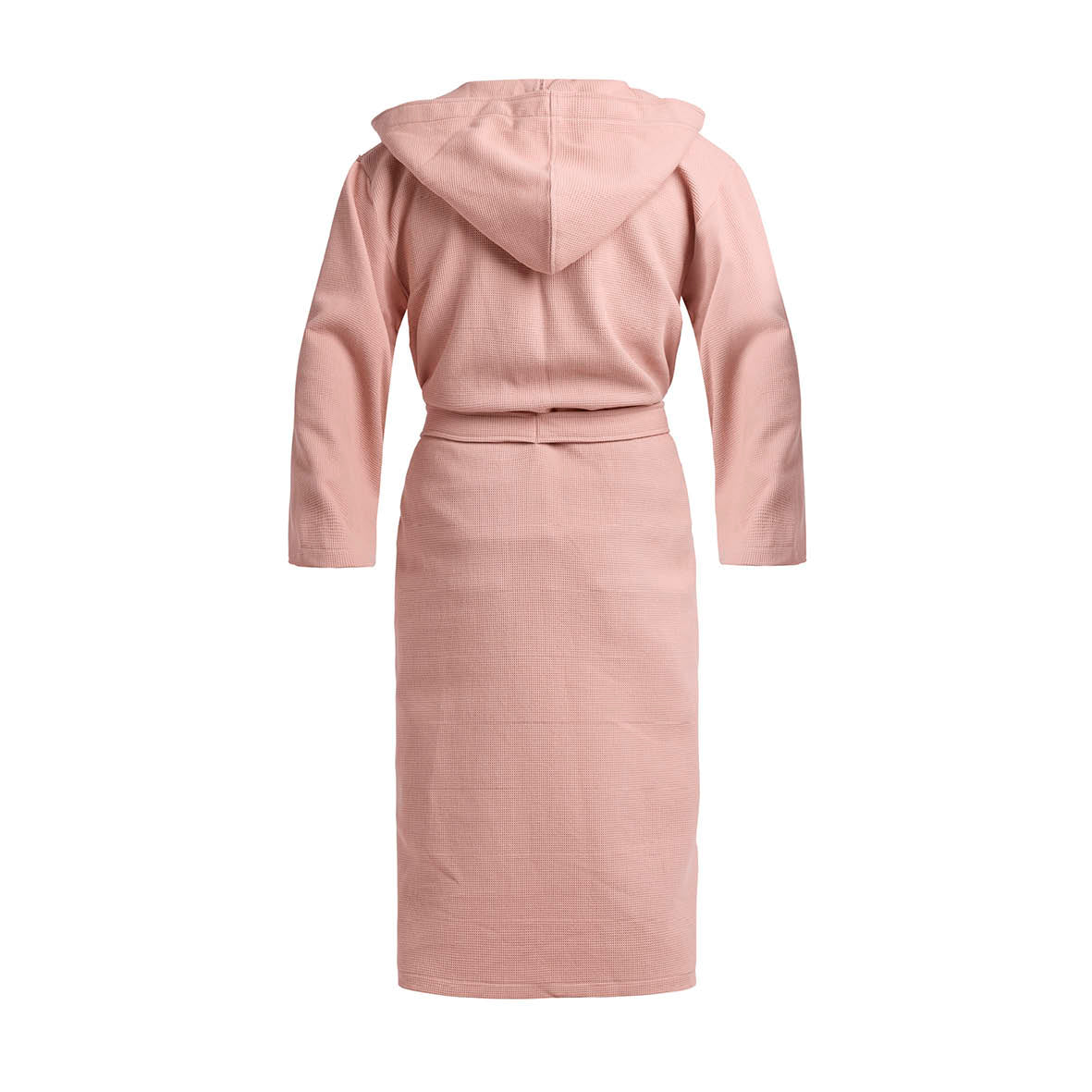 Hooded bathrobe - Nid d'abeille Pink