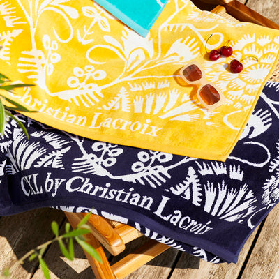 Beach towel Love Stories Dark blue - 90 x 180 cm