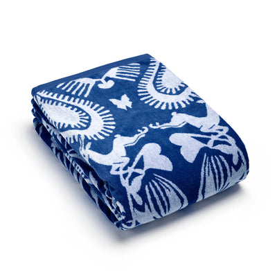 Serviette de plage Love Stories Bleu foncé - 90 x 180 cm