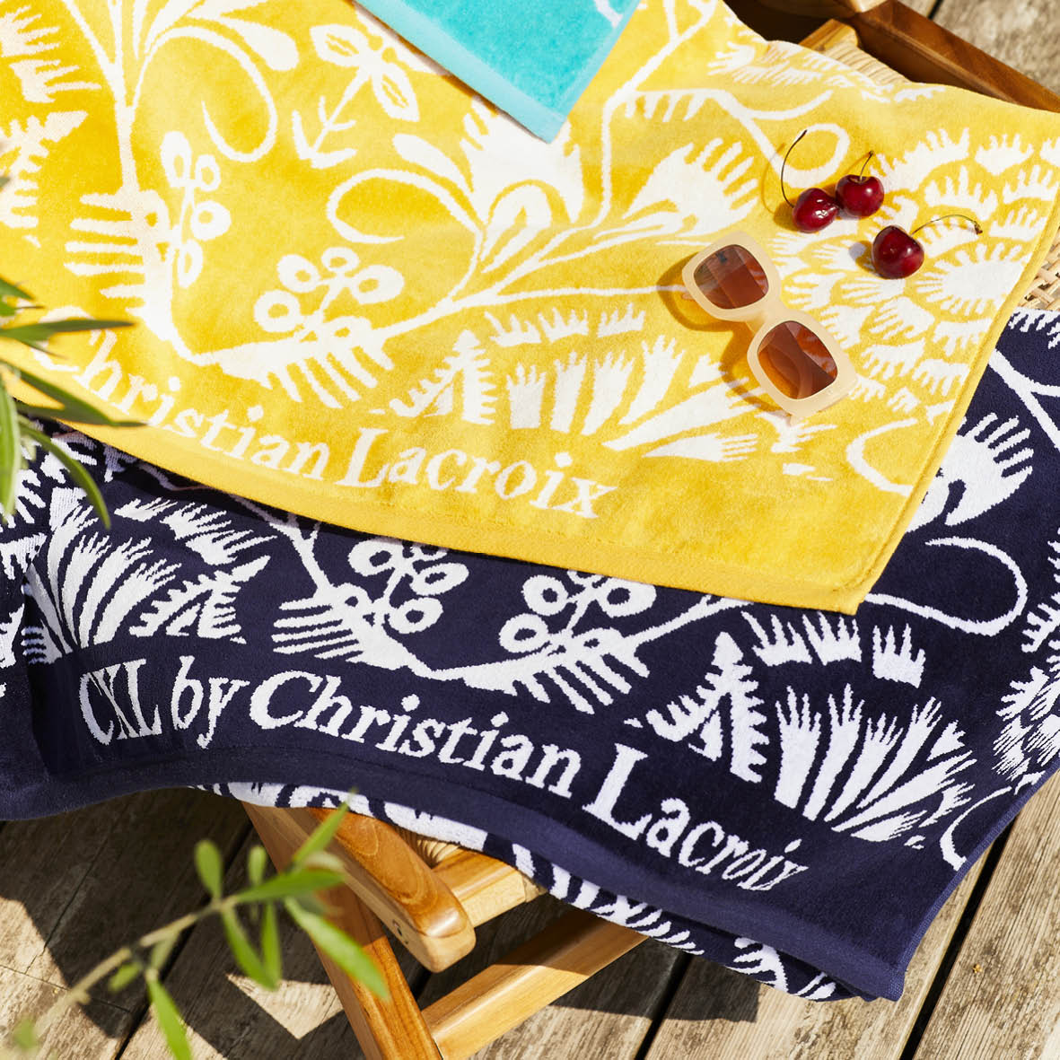 Serviette de plage Love Stories Jaune - 90 x 180 cm