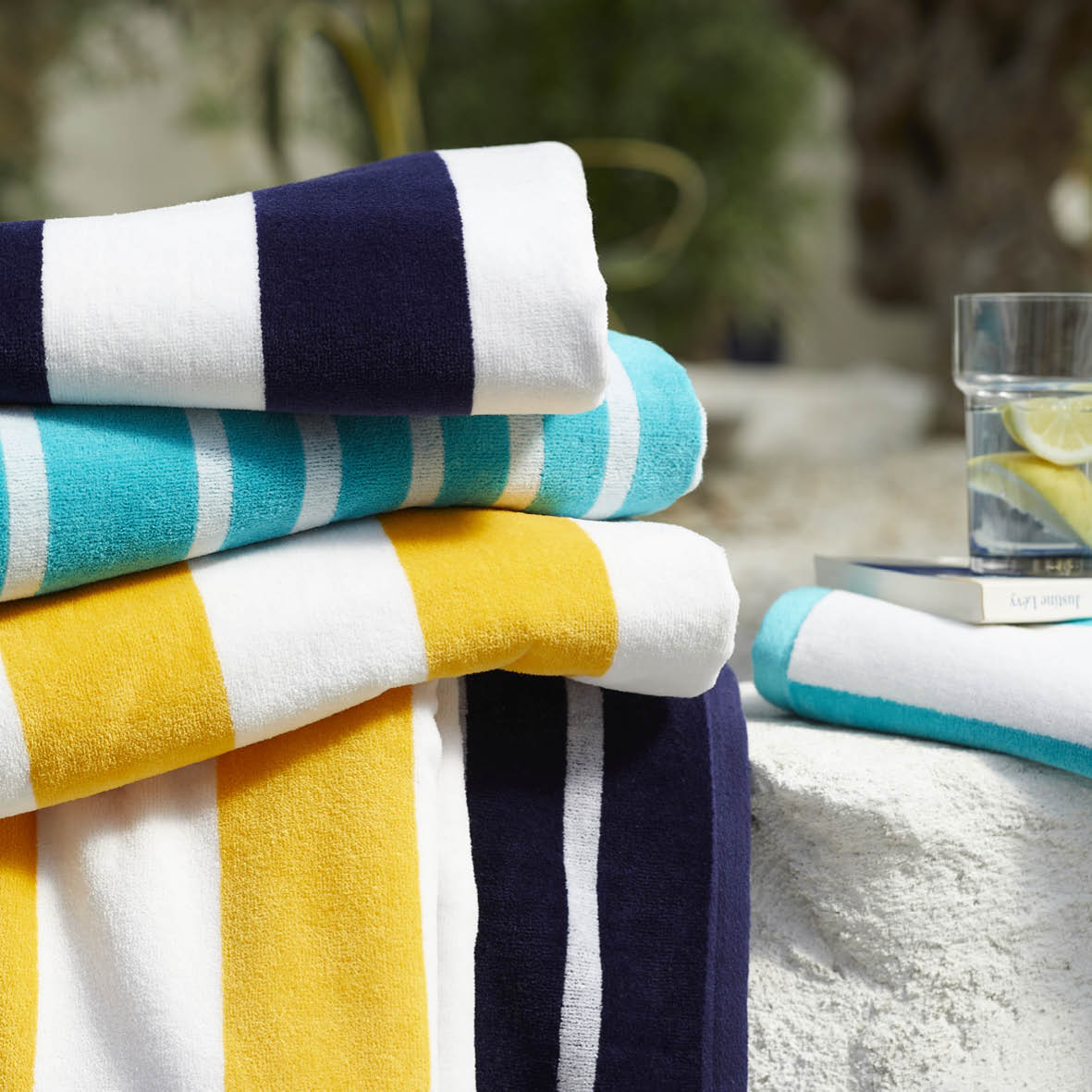 Beach towel Constance Yellow - 90 x 180 cm