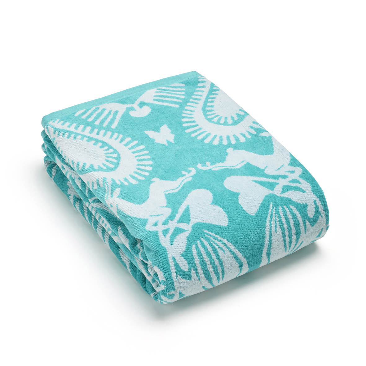 Serviette de plage Love Stories Turquoise - 90 x 180 cm