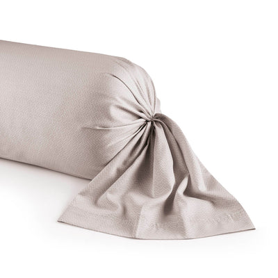 Bolster case cotton satin Garden micro Beige - 43 x 210 cm