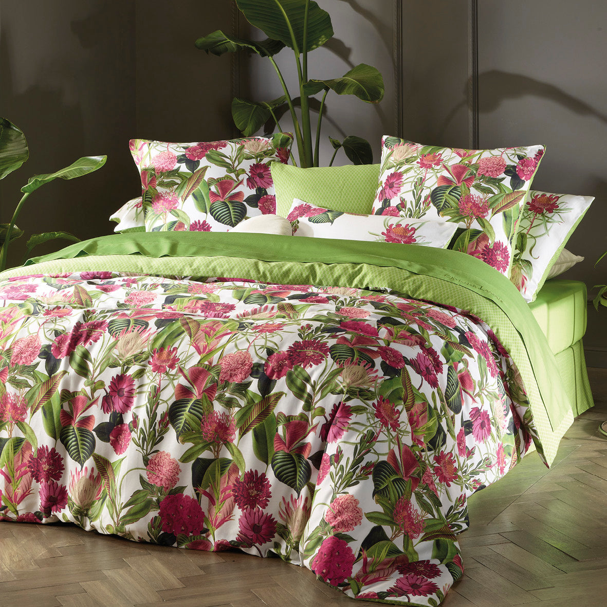 DUVET COVER + PILLOWCASE(S) - GARDEN Green