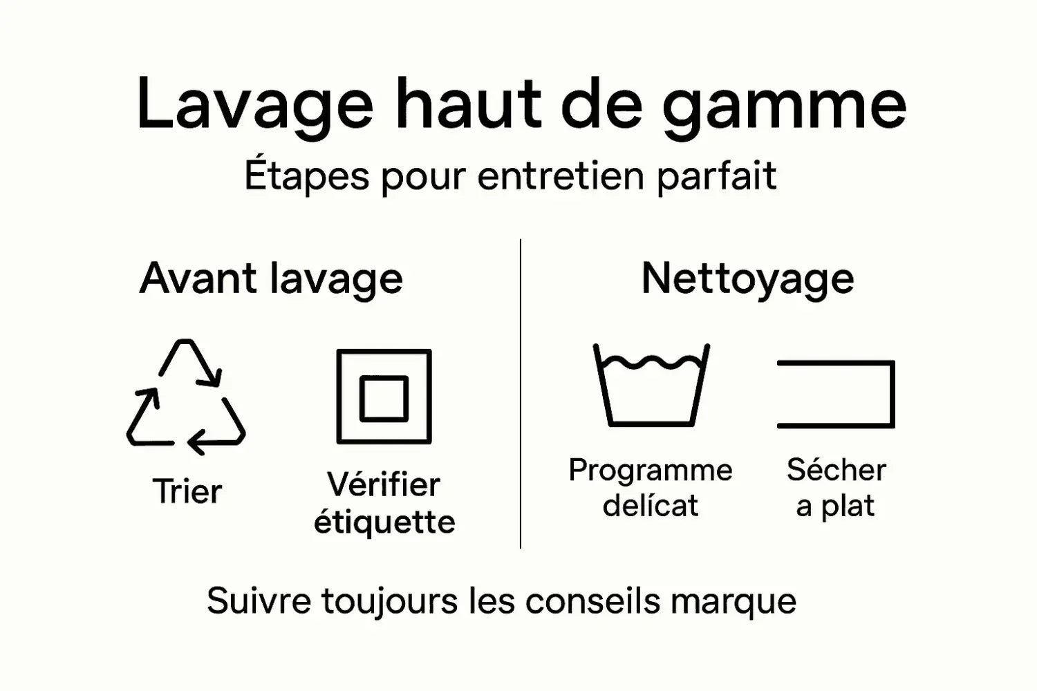 Les étapes essentielles pour un lavage de linge haut de gamme – infographie pratique
