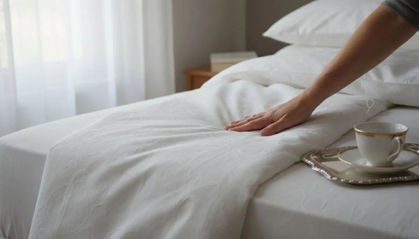 Finitions raffinées pour une parure de lit d’exception