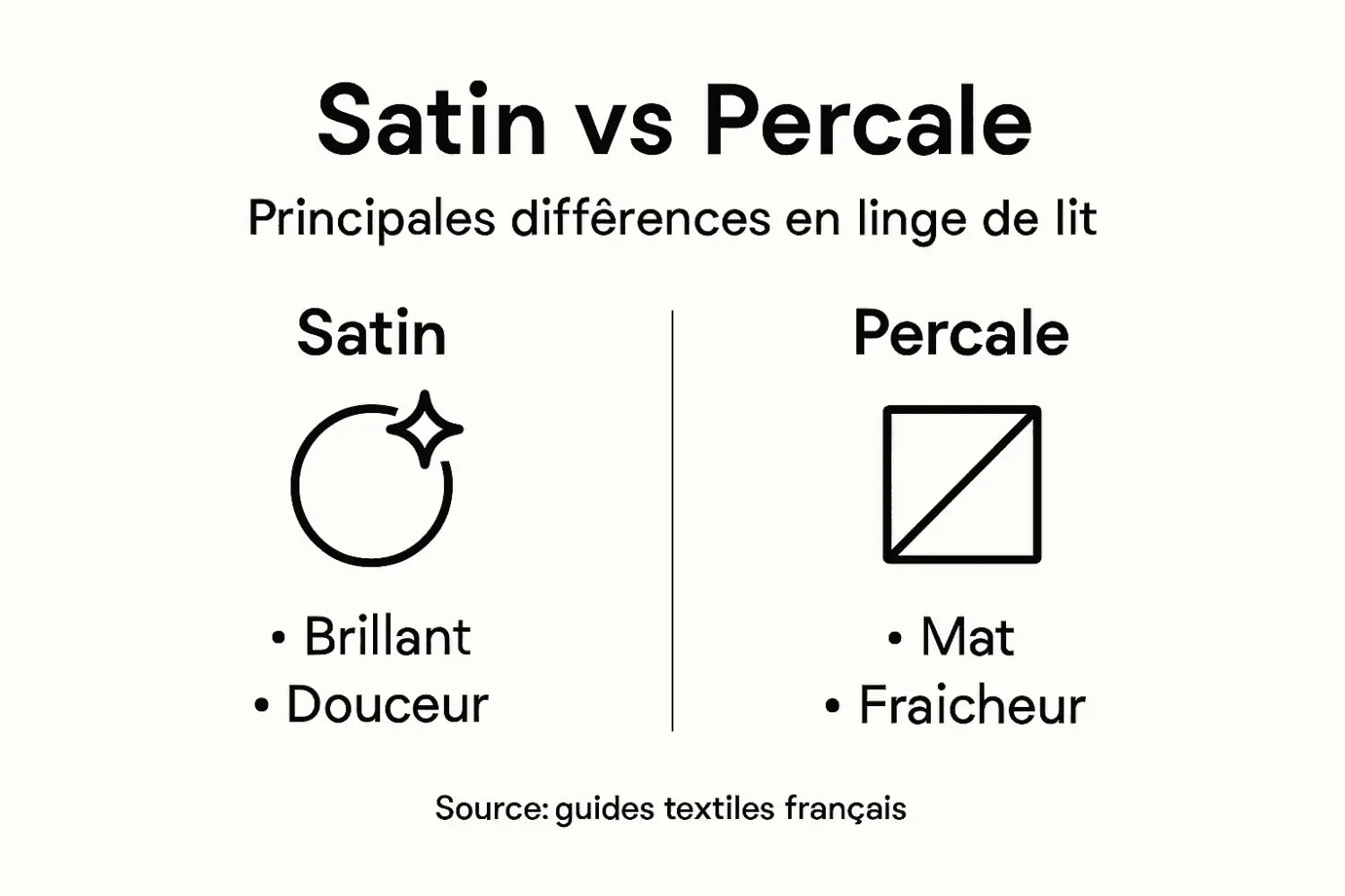 Comparatif visuel : satin ou percale, quel tissu choisir pour vos draps ?