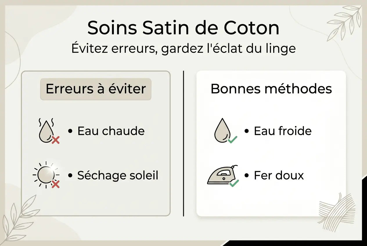 Satin de coton : les erreurs à éviter et les bonnes pratiques en un coup d’œil