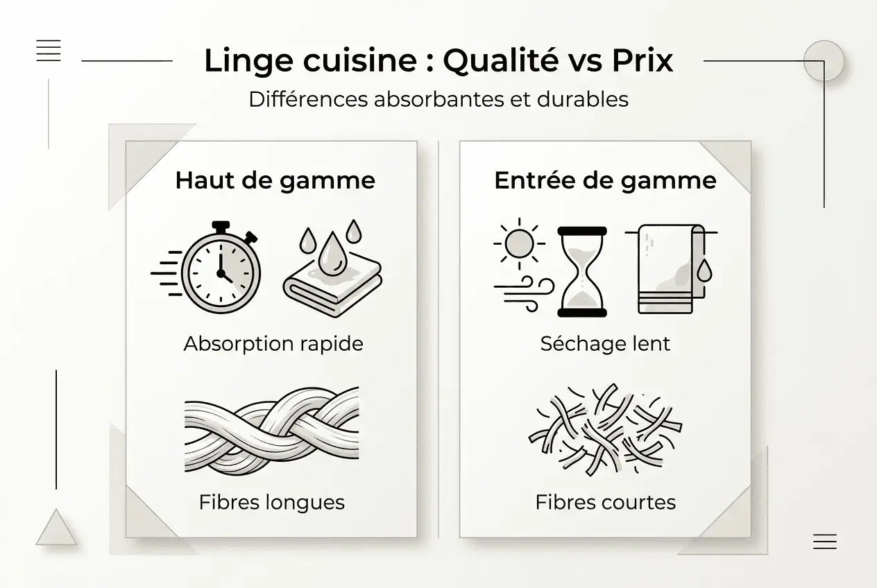 Comparatif visuel entre vêtements premium et basiques