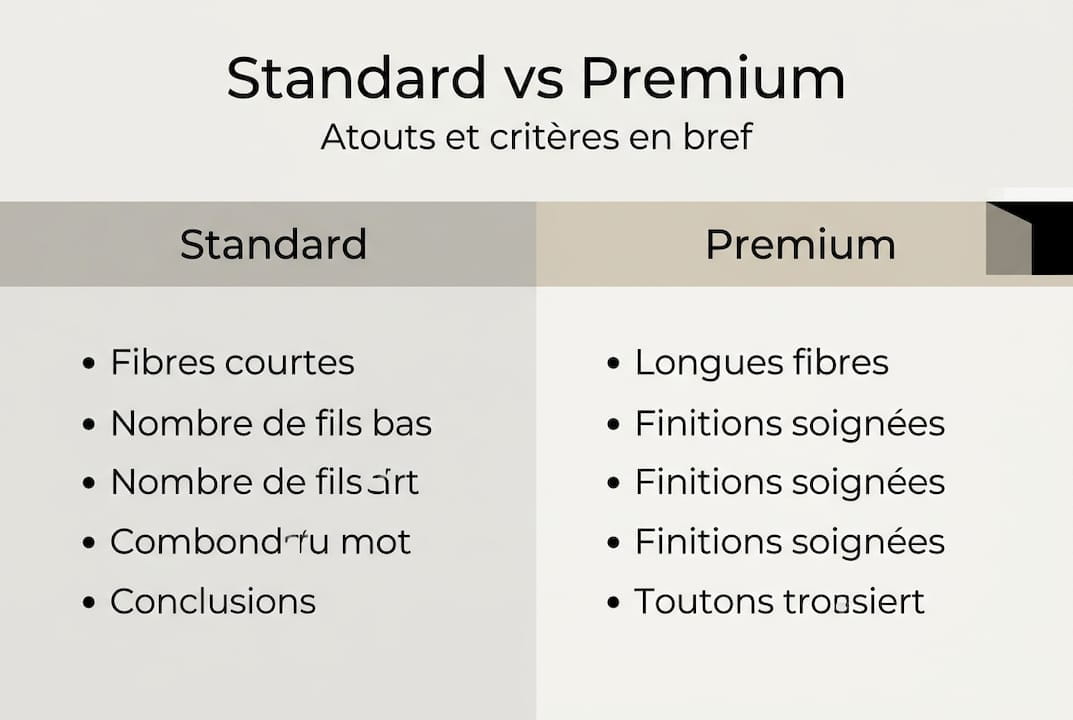 Comparatif visuel : linge classique ou linge haut de gamme ?