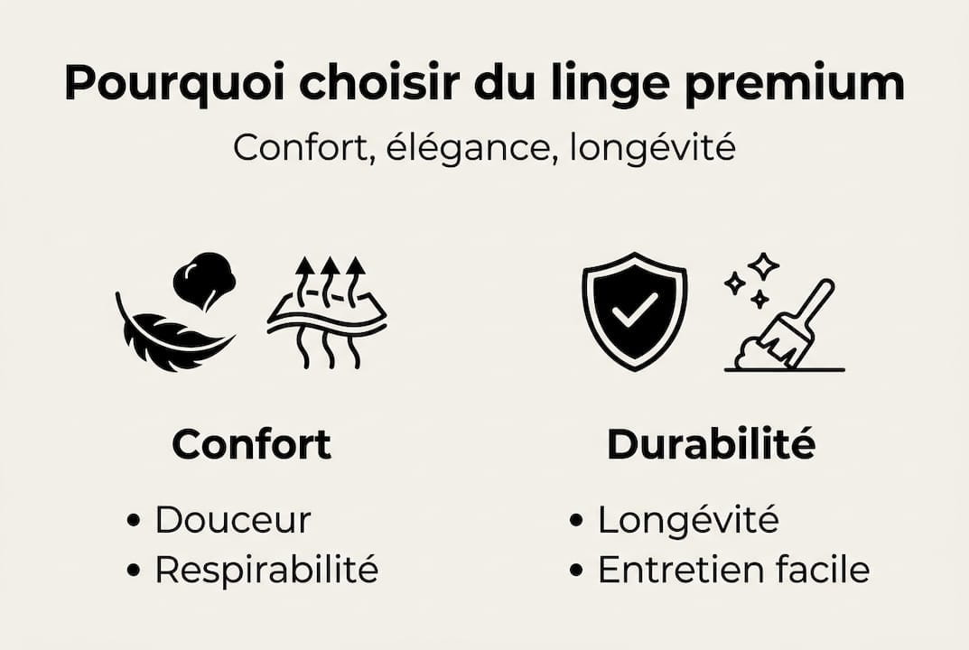 Infographie : les atouts du linge haut de gamme