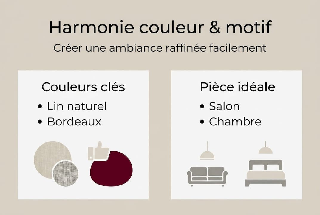 Guide visuel pour associer couleurs et motifs dans le choix de votre linge de maison