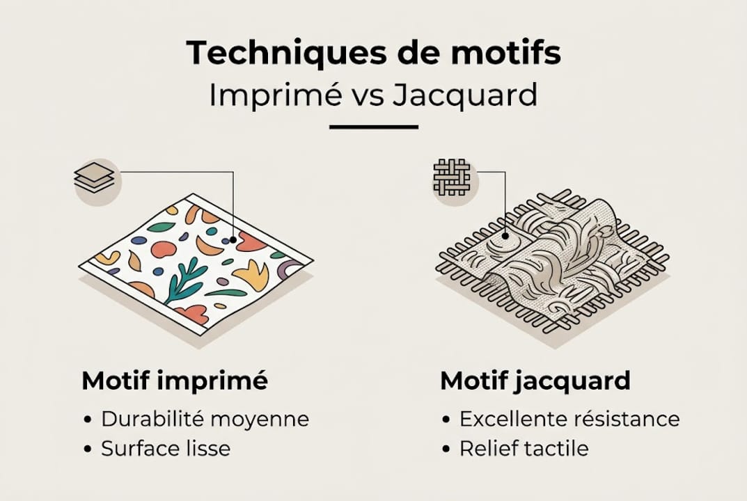 Panorama des techniques d’impression et de tissage jacquard pour les motifs textiles
