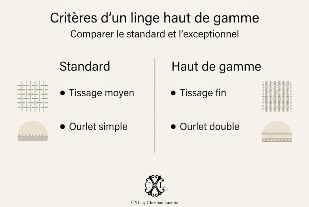 Infographie : comment reconnaître du linge de maison haut de gamme ?
