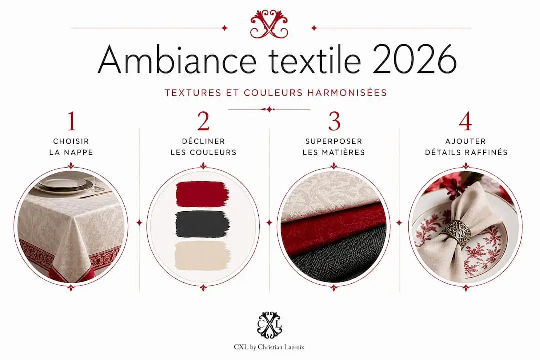 Infographie : les clés pour assortir les textiles dans votre cuisine étape par étape