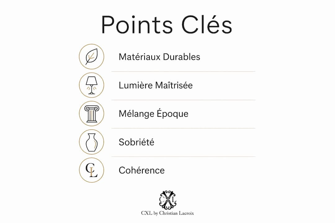 Découvrez en un clin d’œil les fondamentaux du style à la française en décoration intérieure grâce à notre infographie complète.