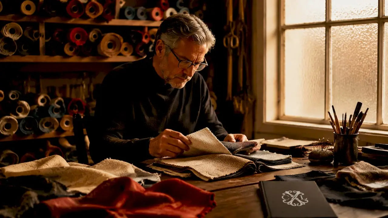 Le savoir-faire de l’artisan à l’œuvre, façonnant avec passion des matériaux d’exception