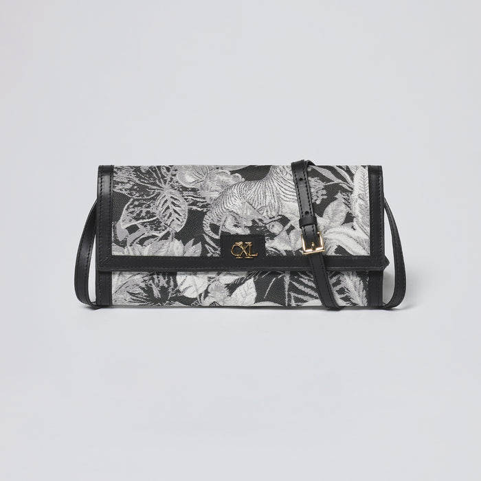 cxl by christian lacroix Sac bandoulière Anna en cuir et jacquard Zanzibar