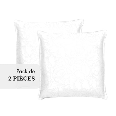 Pack of pillows arabesque square + protection sleeves - White - 65 x 65 cm