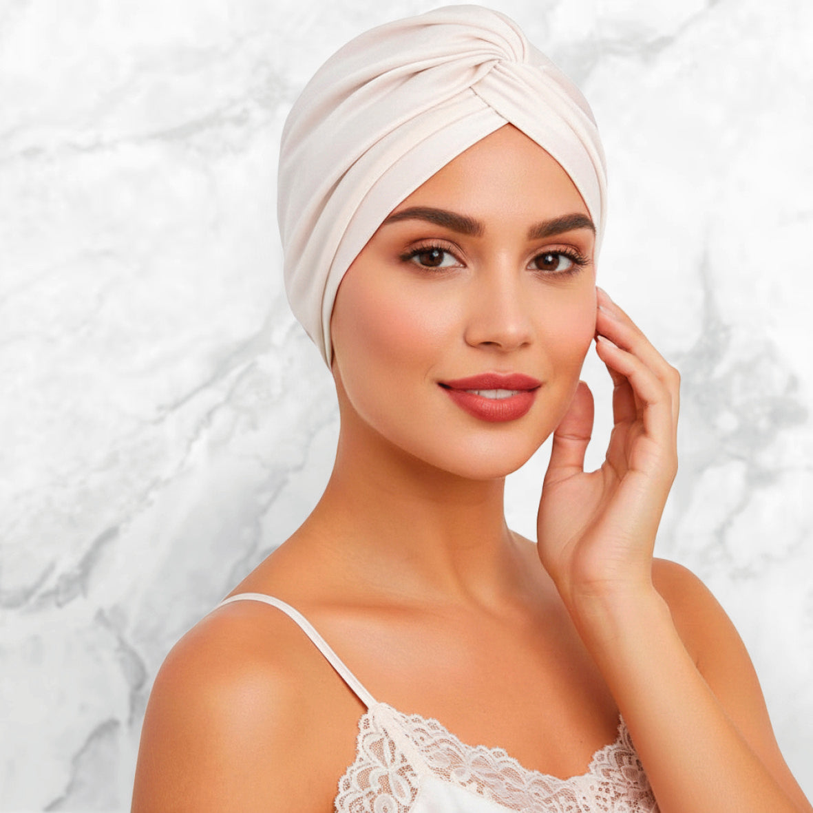 Bonnet de nuit en soie - Nyméa Blanc - CXL by Christian Lacroix Maison