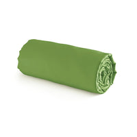 Drap-housse satin de coton - Garden Micro vert - 135 x 200 cm