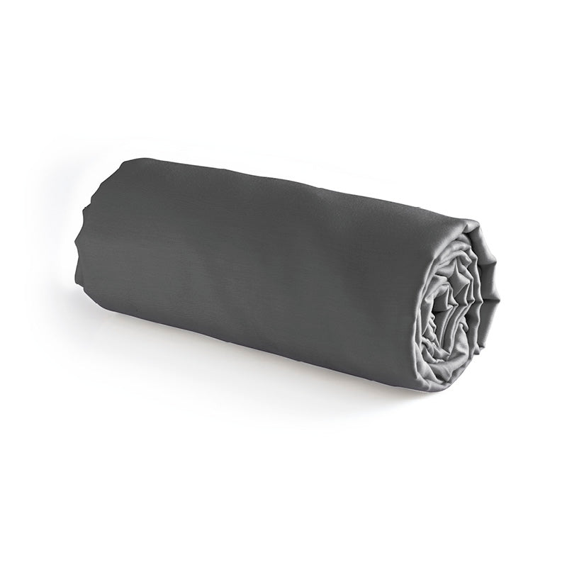Drap-housse satin de coton - Gris foncé - CXL by Christian Lacroix Maison