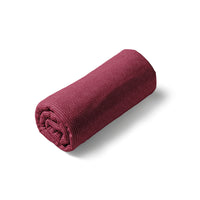 Drap-housse satin de coton - Pollen bordeaux