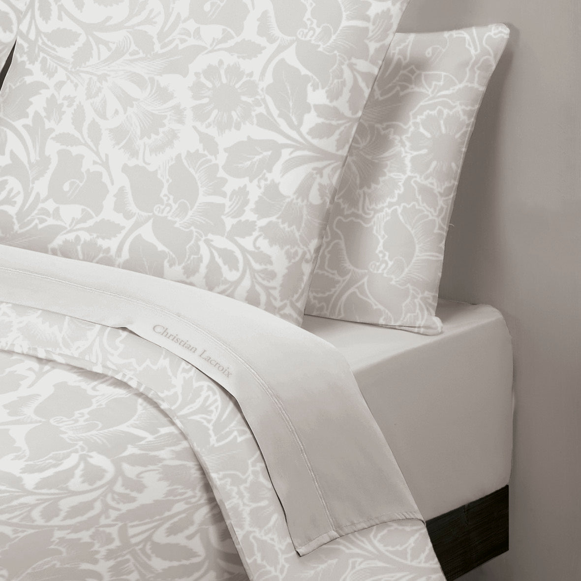 Drap-housse satin de coton - Taupe - CXL by Christian Lacroix Maison
