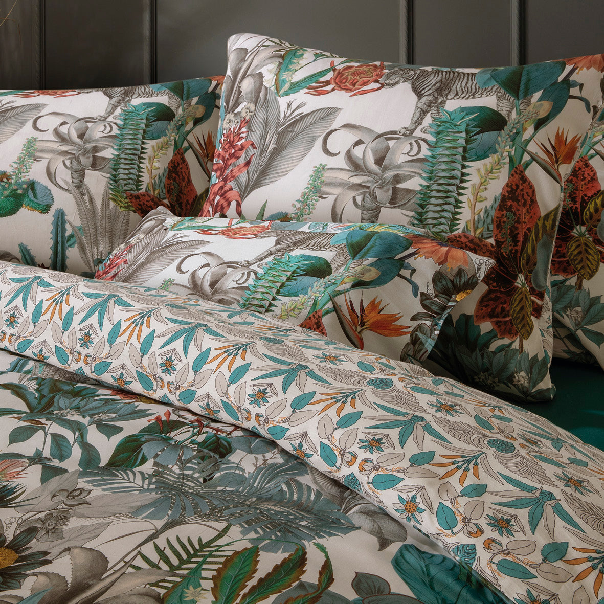 Drap-housse satin de coton - Vert - CXL by Christian Lacroix Maison