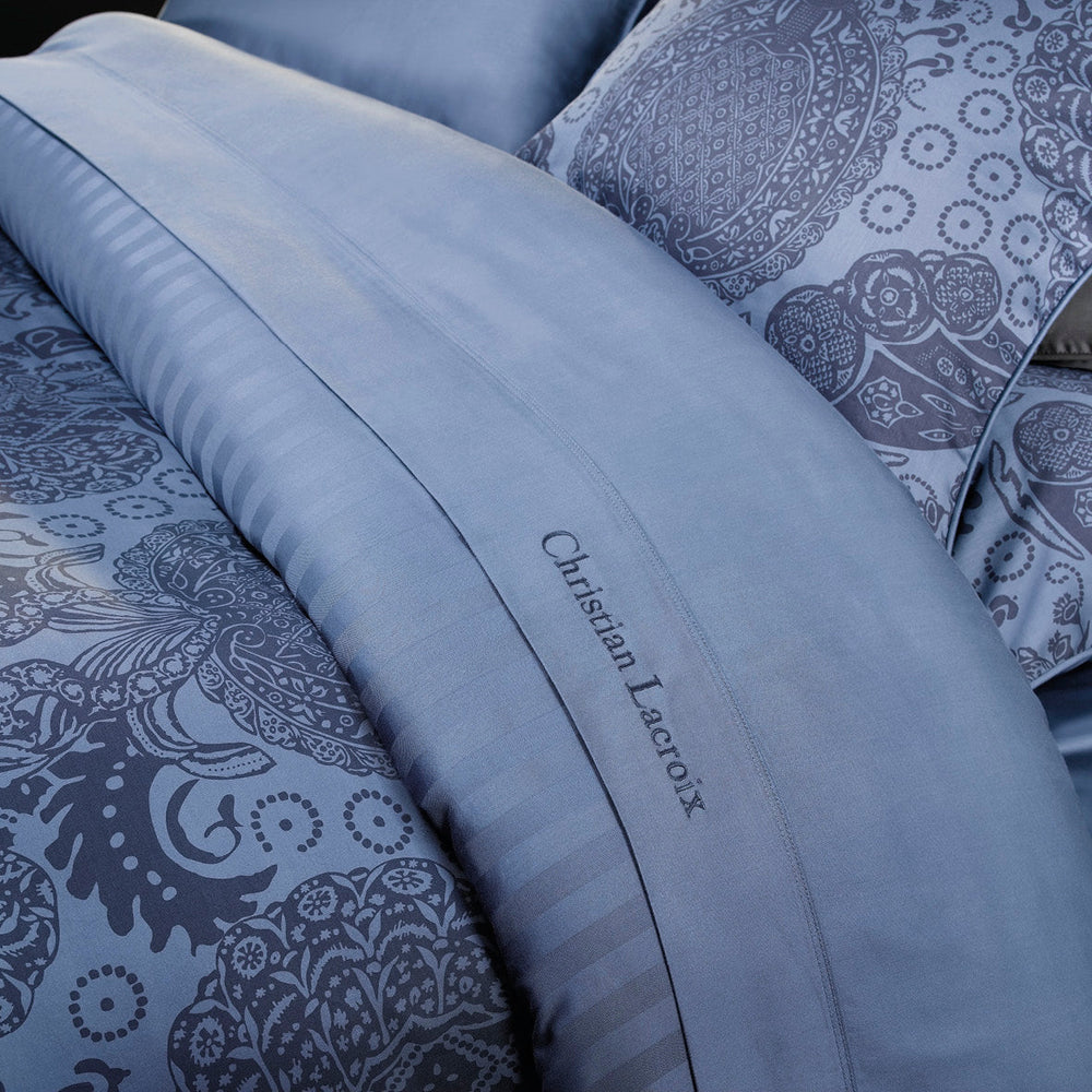 Drap plat satin de coton - Bleu - CXL by Christian Lacroix Maison