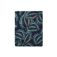 Drap plat satin de coton - Calathea bleu foncé - 240 x 300 cm