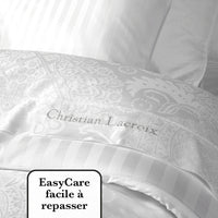 Drap plat satin de coton - Jacquard Arles Blanc - CXL by Christian Lacroix Maison