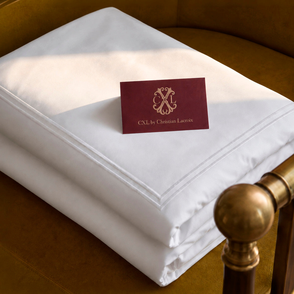 Drap plat satin de coton - Nîmes Blanc / Blanc - CXL by Christian Lacroix Maison