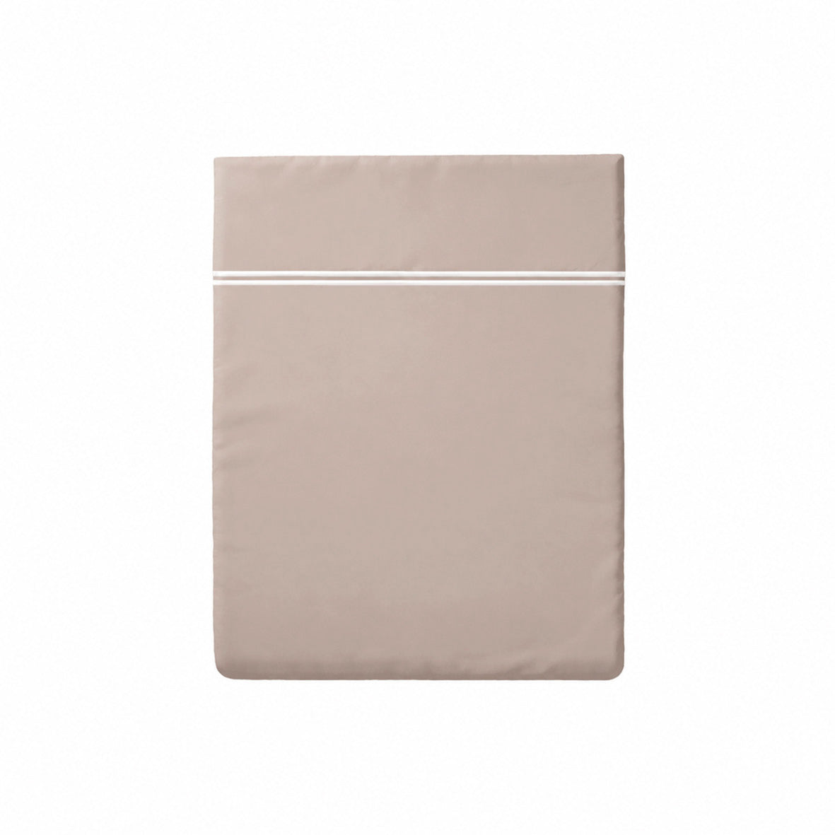 Drap plat satin de coton - Nîmes Blanc / Taupe - CXL by Christian Lacroix Maison