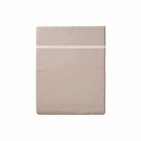 Drap plat satin de coton - Nîmes Blanc / Taupe - CXL by Christian Lacroix Maison