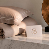 Drap plat satin de coton - Nîmes Taupe / Taupe - CXL by Christian Lacroix Maison