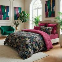Drap plat satin de coton - Pollen Bordeaux - 240 x 300 cm