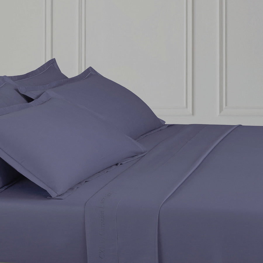 Flat sheet cotton satin - Uni 1 baratta Blue 06