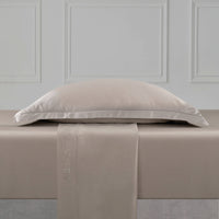 Drap plat satin de coton - Uni 1 baratta Taupe 01