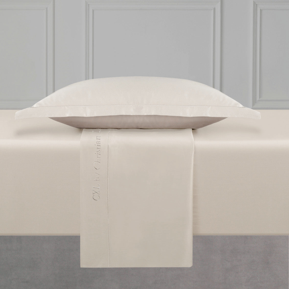 Drap plat satin de coton - Uni 1 baratta Taupe 05
